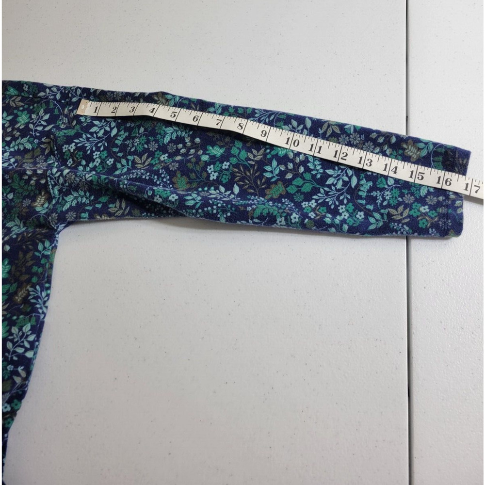 T by Talbots Green Floral Print Cowl Neck Active Top Women's Size Large Petite - Picture 6 of 10